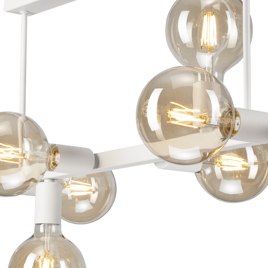 Riippukattokruunu ASTRID 8xE27/60W/230V valkoinen