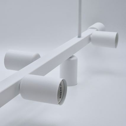 Riippukattokruunu ASTRID 8xE27/60W/230V valkoinen