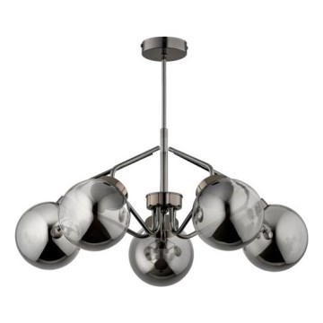 Riippukattokruunu BARSUM 5xE14/10W/230V harmaa