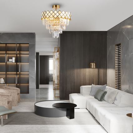 Riippukattokruunu CARISMA 9xE14/40W/230V kulta