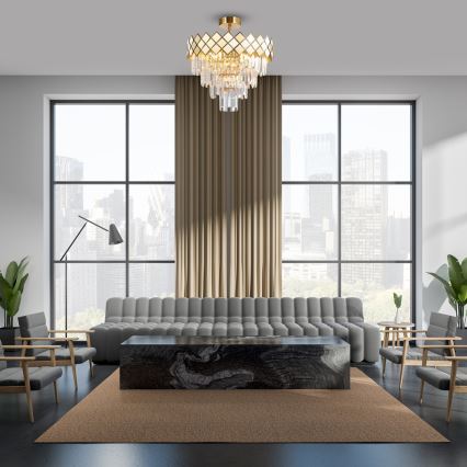 Riippukattokruunu CARISMA 9xE14/40W/230V kulta