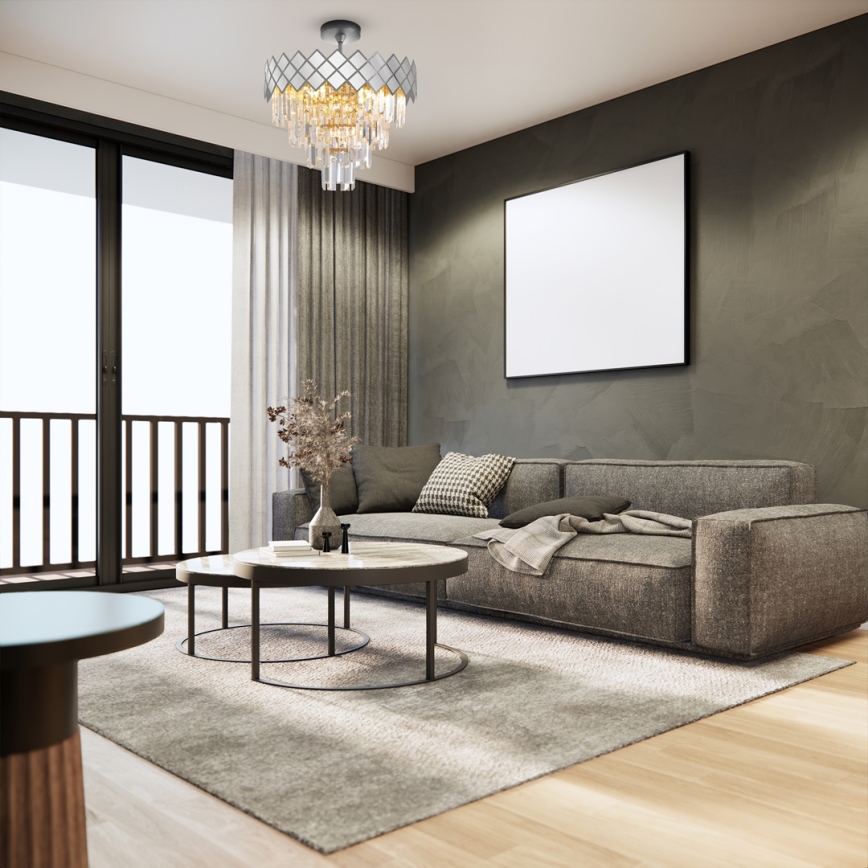 Riippukattokruunu CARISMA 9xE14/40W/230V mattakromi