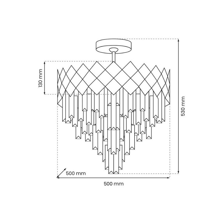 Riippukattokruunu CARISMA 9xE14/40W/230V mattakromi