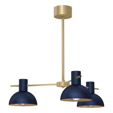 Riippukattokruunu ESTATE MINI 3xE27/15W/230V sininen