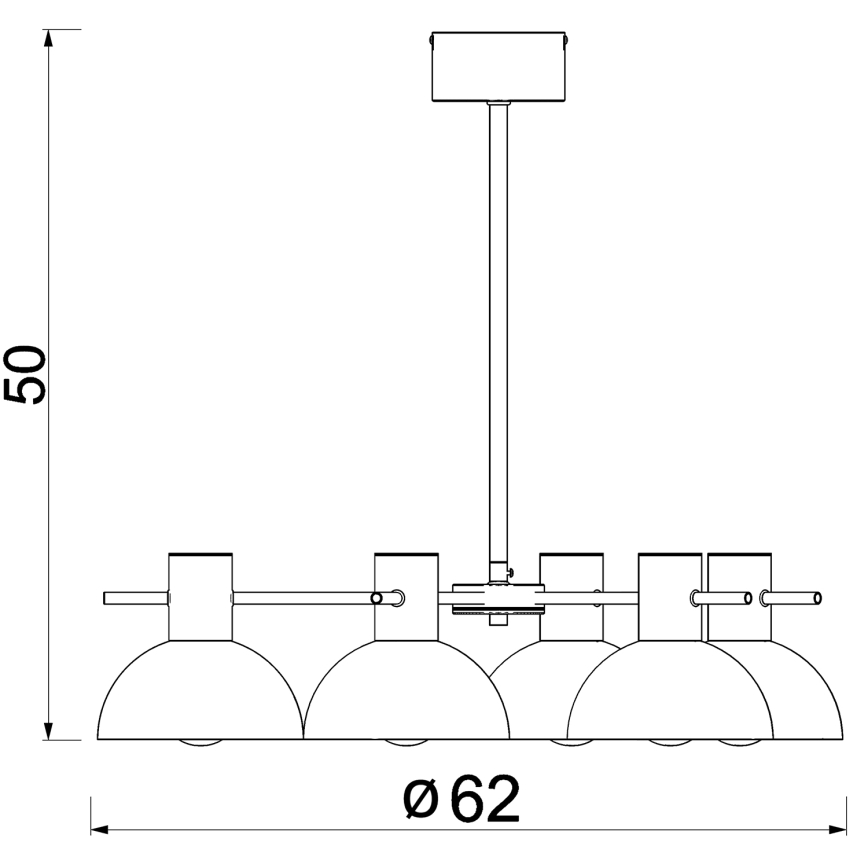 Riippukattokruunu ESTATE MINI 5xE27/15W/230V musta