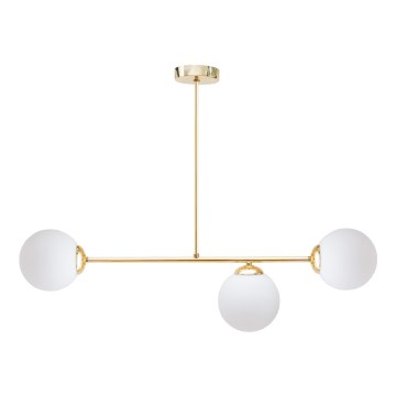 Riippukattokruunu FIRA 3xE27/60W/230V kulta