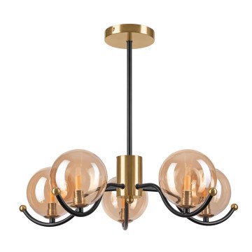 Riippukattokruunu GEORGIA 5xG9/5W/230V kulta/savuinen beige