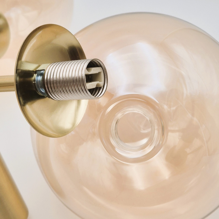 Riippukattokruunu GEORGIA 5xG9/5W/230V kulta/savuinen beige