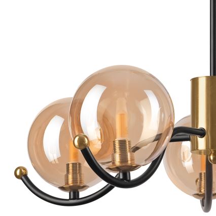 Riippukattokruunu GEORGIA 5xG9/5W/230V kulta/savuinen beige