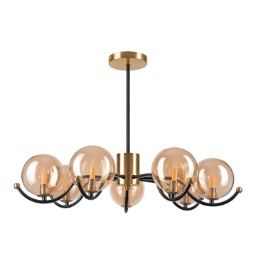 Riippukattokruunu GEORGIA 7xE14/5W/230V kulta/savuinen beige