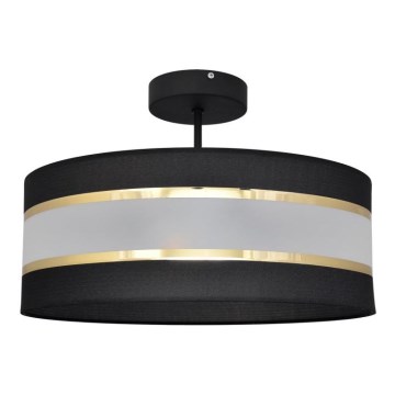 Riippukattokruunu HELEN 3xE27/15W/230V musta/kultainen