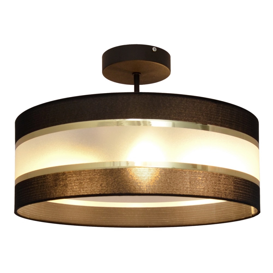 Riippukattokruunu HELEN 3xE27/15W/230V musta/kultainen