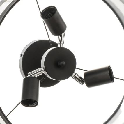 Riippukattokruunu HELEN 3xE27/15W/230V musta/kultainen
