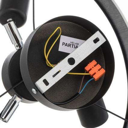 Riippukattokruunu HELEN 3xE27/15W/230V musta/kultainen