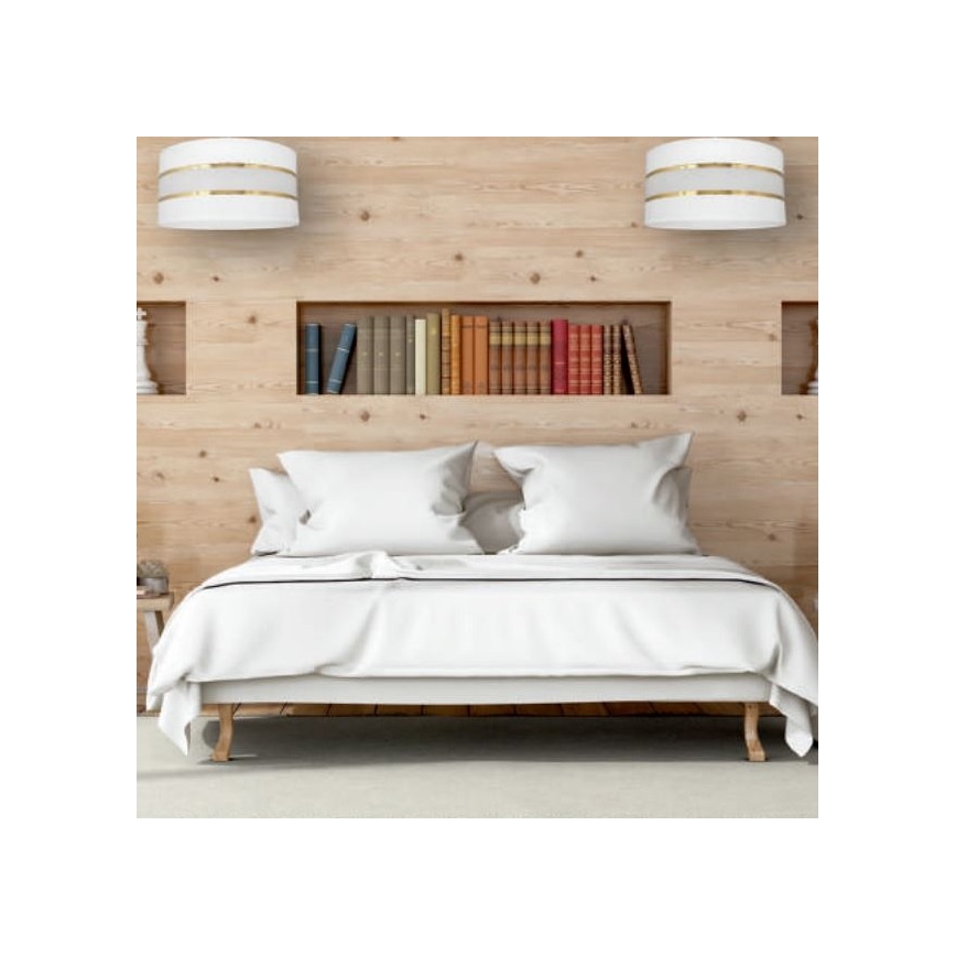 Riippukattokruunu HELEN 3xE27/15W/230V valkoinen/kultainen