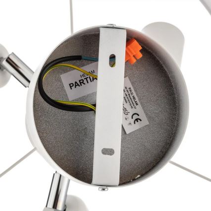 Riippukattokruunu HELEN 3xE27/15W/230V valkoinen/kultainen