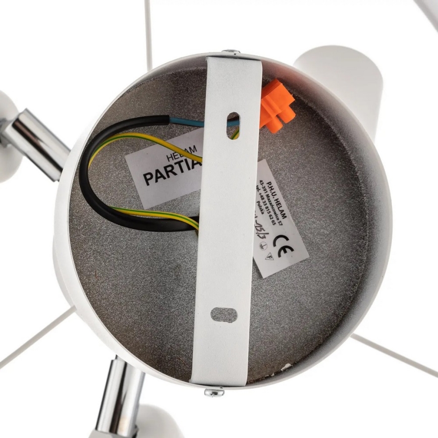 Riippukattokruunu HELEN 3xE27/15W/230V valkoinen/kultainen