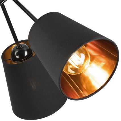 Riippukattokruunu IRMA 3xE27/15W/230V musta