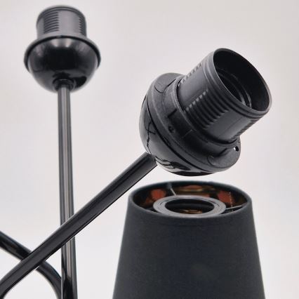 Riippukattokruunu IRMA 3xE27/15W/230V musta