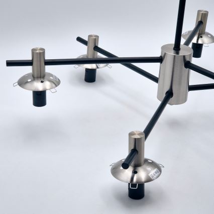 Riippukattokruunu LILOU 6xE14/5W/230V mattakromi/savuinen