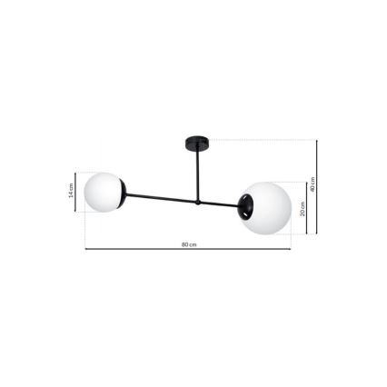 Riippukattokruunu LIMA 2xE14/40W/230V