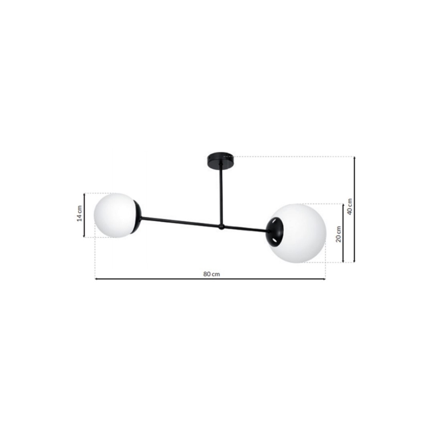 Riippukattokruunu LIMA 2xE14/40W/230V