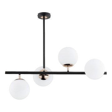 Riippukattokruunu LURO 4xE14/10W/230V musta