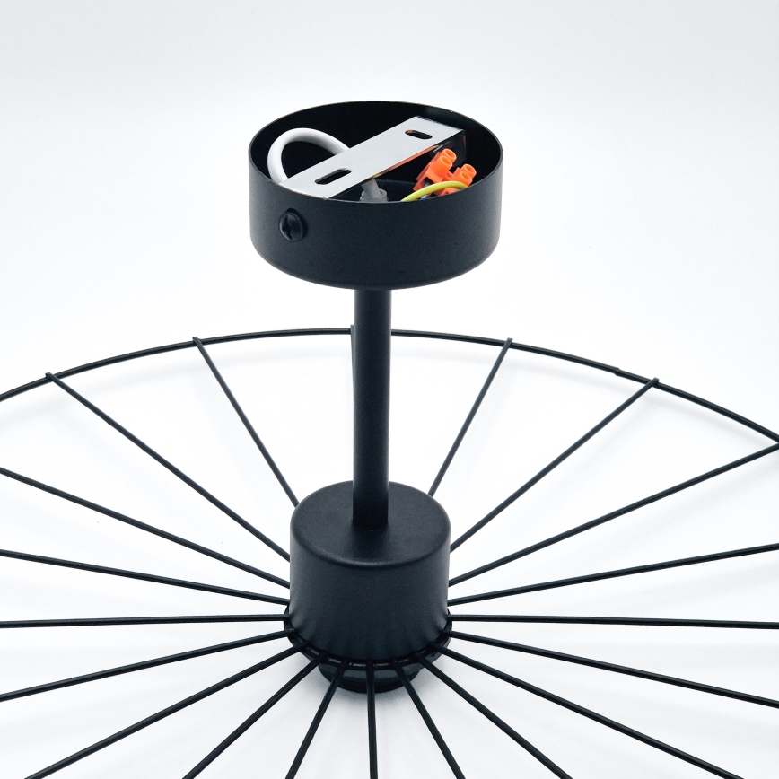 Riippukattokruunu MONTANA 1xE27/15W/230V halkaisija 45 cm musta