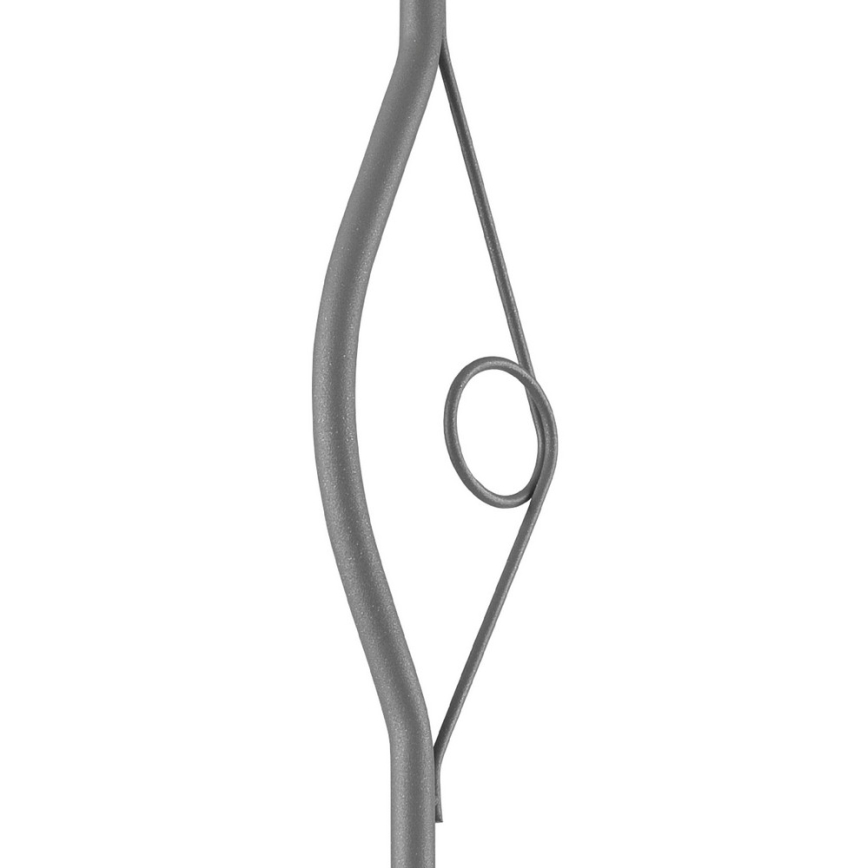 Riippukattokruunu RETRO 1xE27/60W/230V hopea