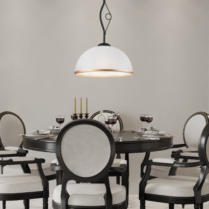 Riippukattokruunu RETRO 1xE27/60W/230V musta matta