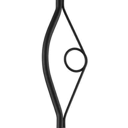 Riippukattokruunu RETRO 1xE27/60W/230V musta matta