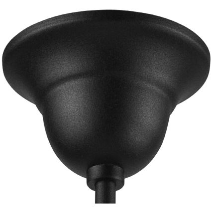 Riippukattokruunu RETRO 1xE27/60W/230V musta matta