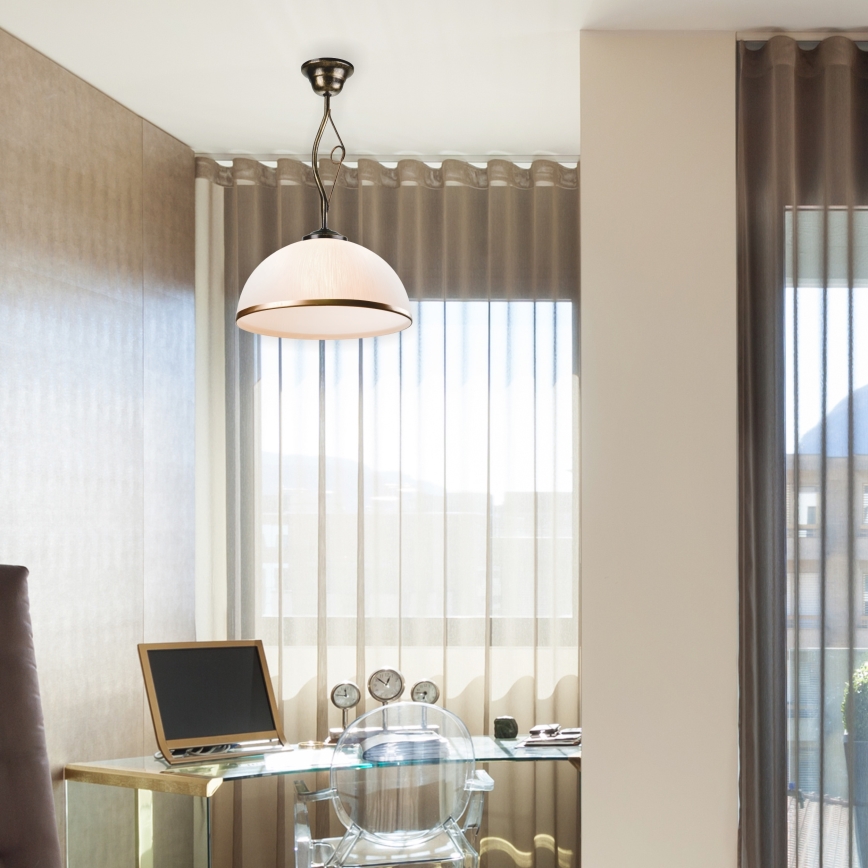 Riippukattokruunu RETRO 1xE27/60W/230V musta patina