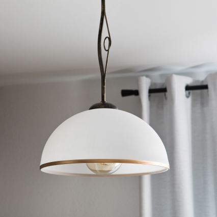 Riippukattokruunu RETRO 1xE27/60W/230V musta patina