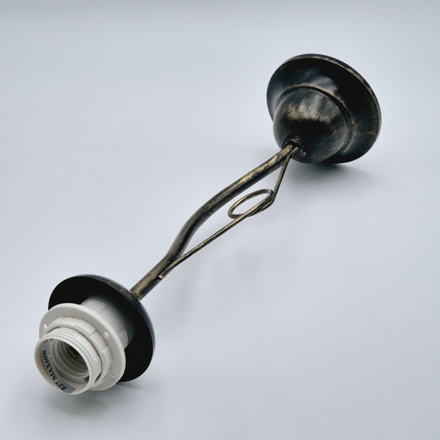 Riippukattokruunu RETRO 1xE27/60W/230V musta patina