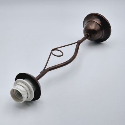 Riippukattokruunu RETRO II 1xE27/60W/230V pronssi patina