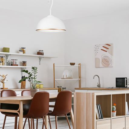 Riippukattokruunu RETRO II 1xE27/60W/230V valkoinen