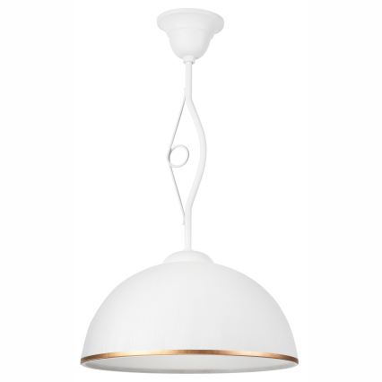 Riippukattokruunu RETRO II 1xE27/60W/230V valkoinen