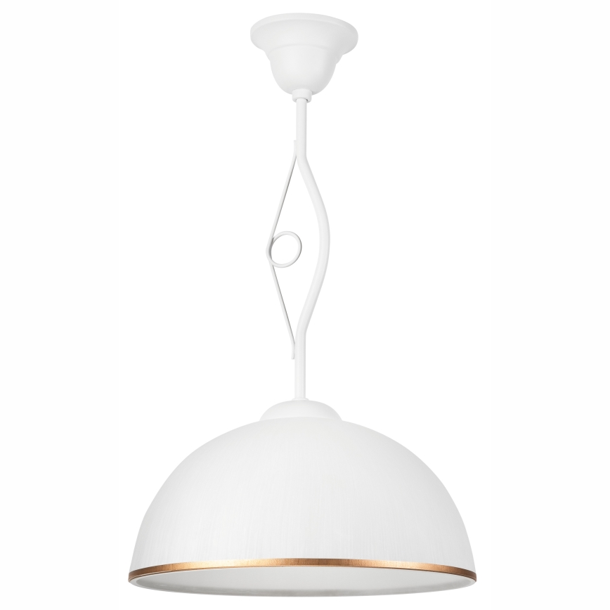 Riippukattokruunu RETRO II 1xE27/60W/230V valkoinen