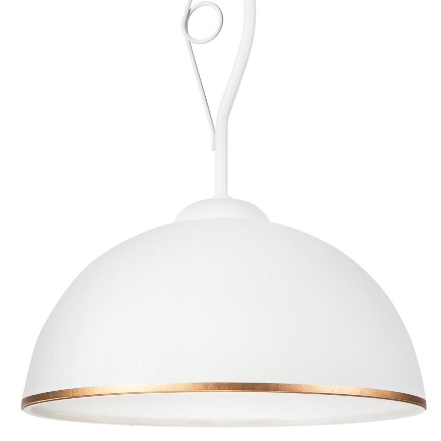 Riippukattokruunu RETRO II 1xE27/60W/230V valkoinen