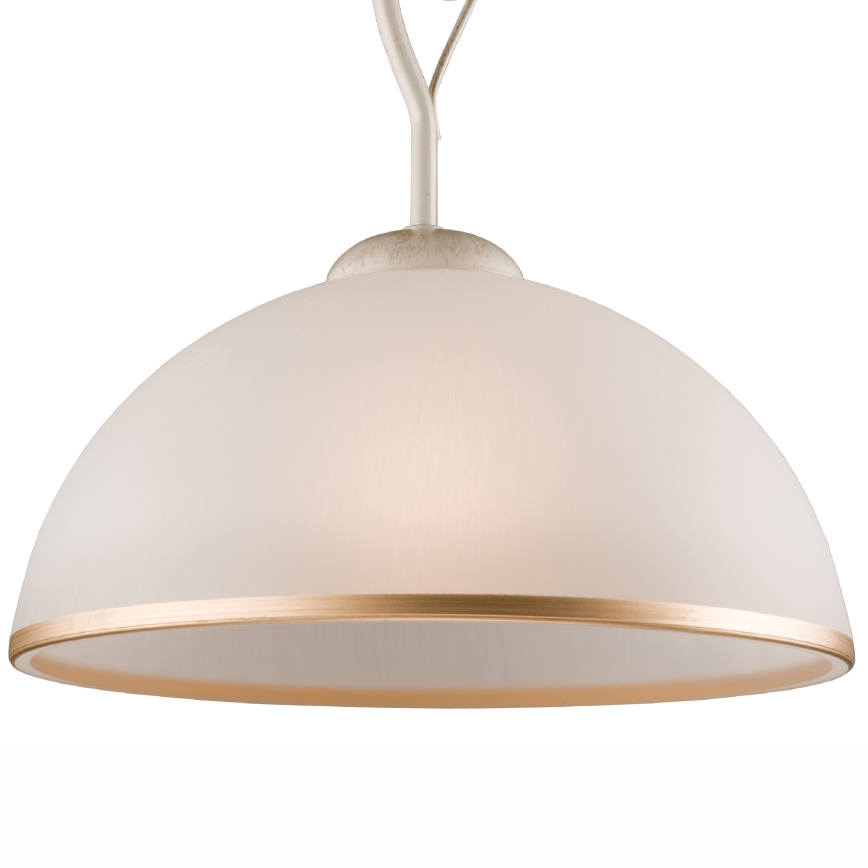 Riippukattokruunu RETRO II 1xE27/60W/230V valkoinen patina