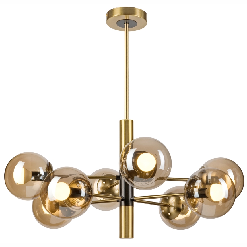 Riippukattokruunu ROLLO 8xE14/5W/230V kulta/savuinen beige