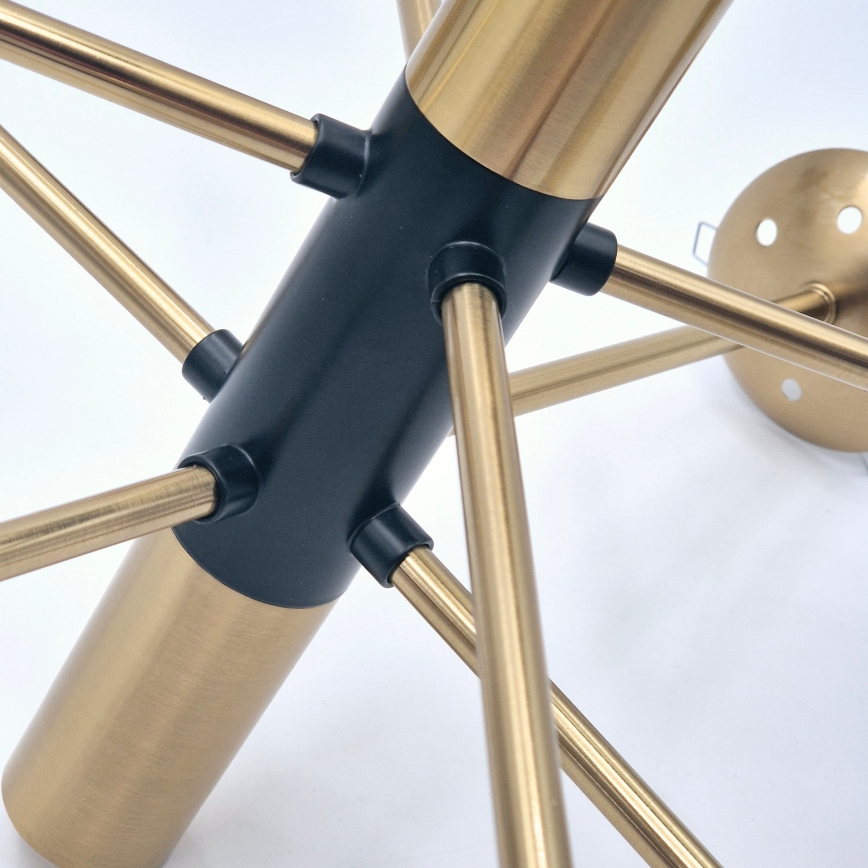 Riippukattokruunu ROLLO 8xE14/5W/230V kulta/savuinen beige