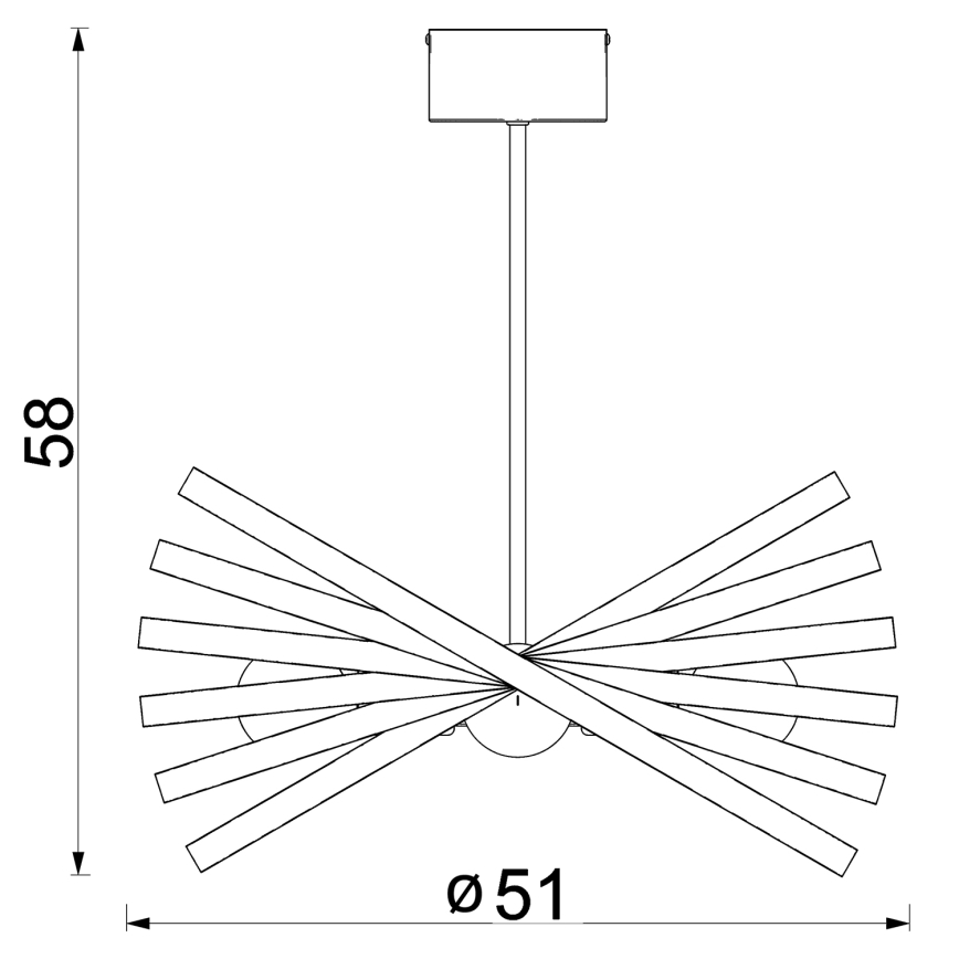 Riippukattokruunu SPARKLE 4xE27/15W/230V musta