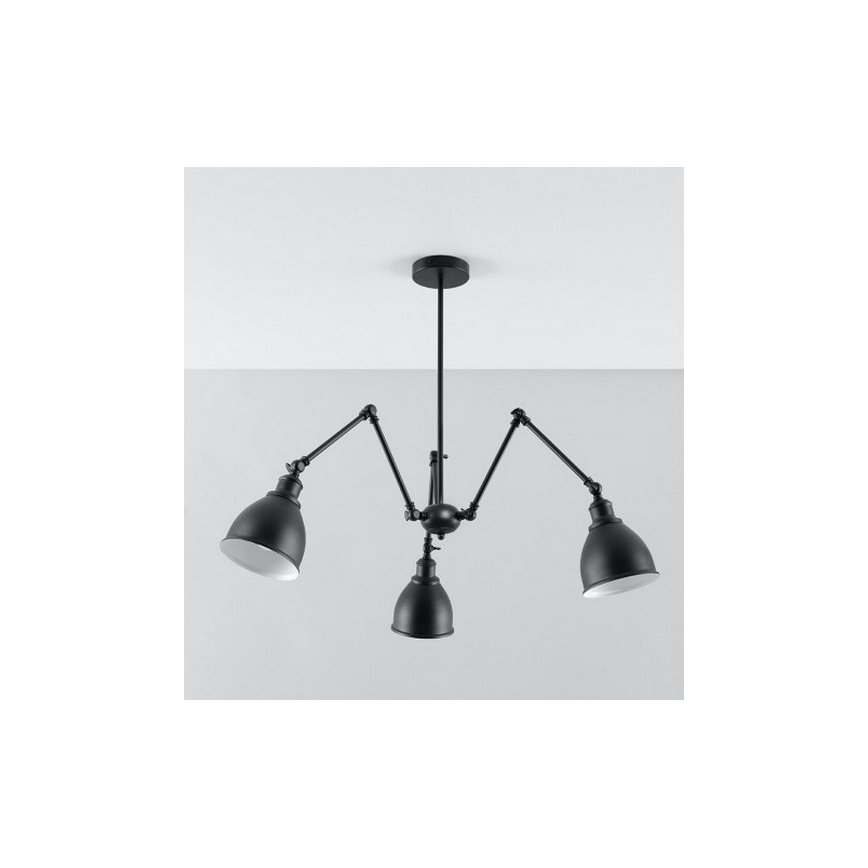 Riippukattokruunu STARK SHADE 3xE27/60W/230V