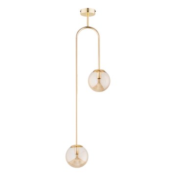 Riippukattokruunu VECTOR 2xE14/10W/230V kulta