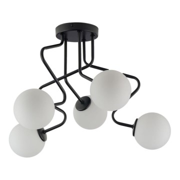 Riippukattokruunu ZIGZAG 5xG9/12W/230V musta