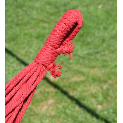 Riippumatto 200x100 cm punainen/keltainen