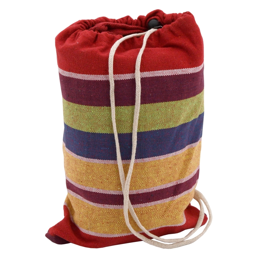 Riippumatto 200x100 cm punainen/keltainen