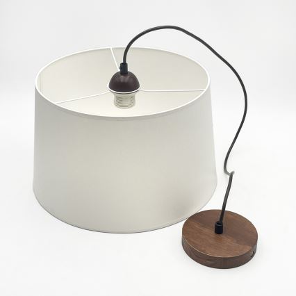 Riippuvalaisin AIDA johdolla 1xE27/60W/230V halkaisija 35 cm tammi/pähkinä/valkoinen